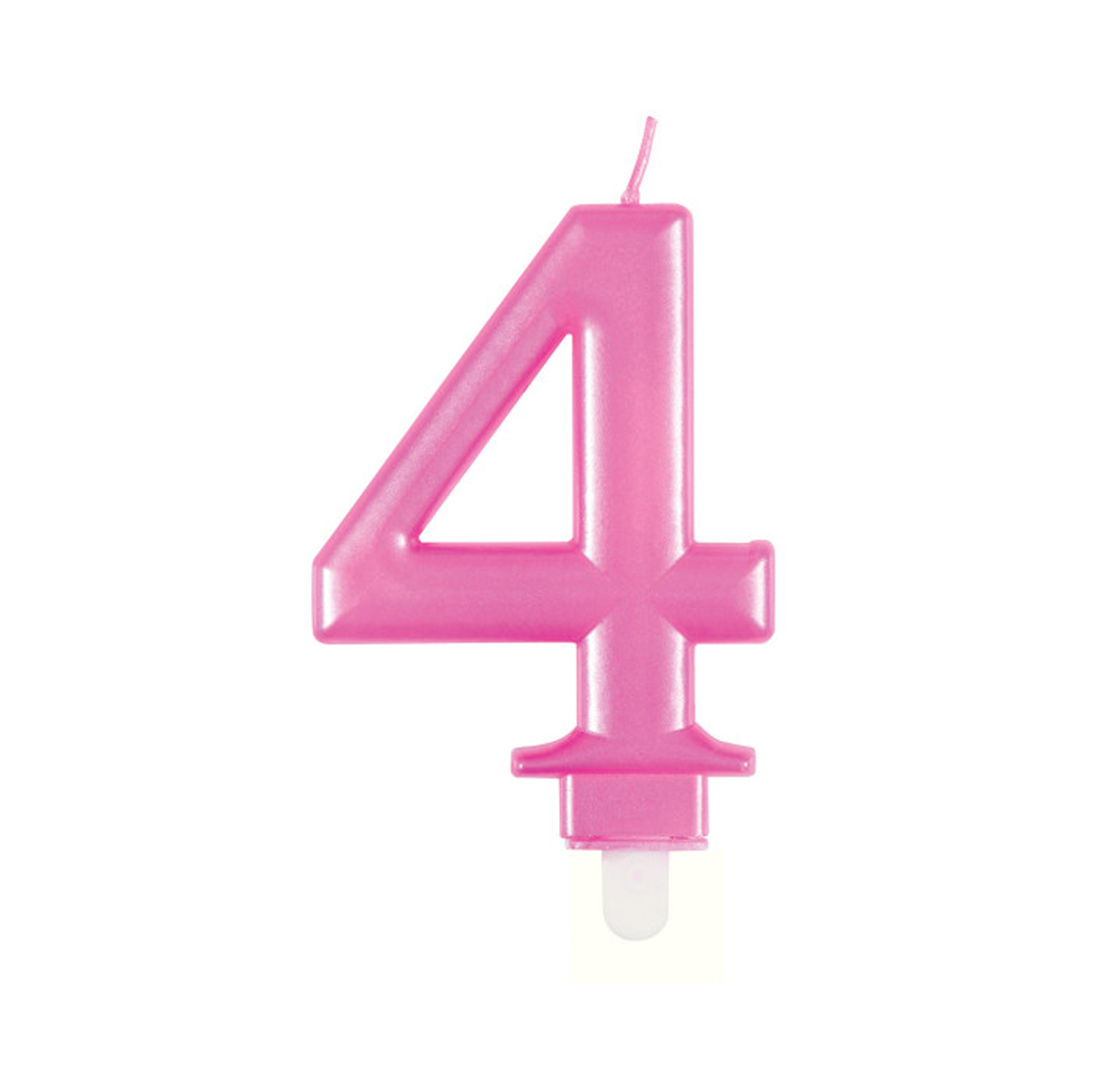 Svíčka dortová růžová číslo 4 Albi