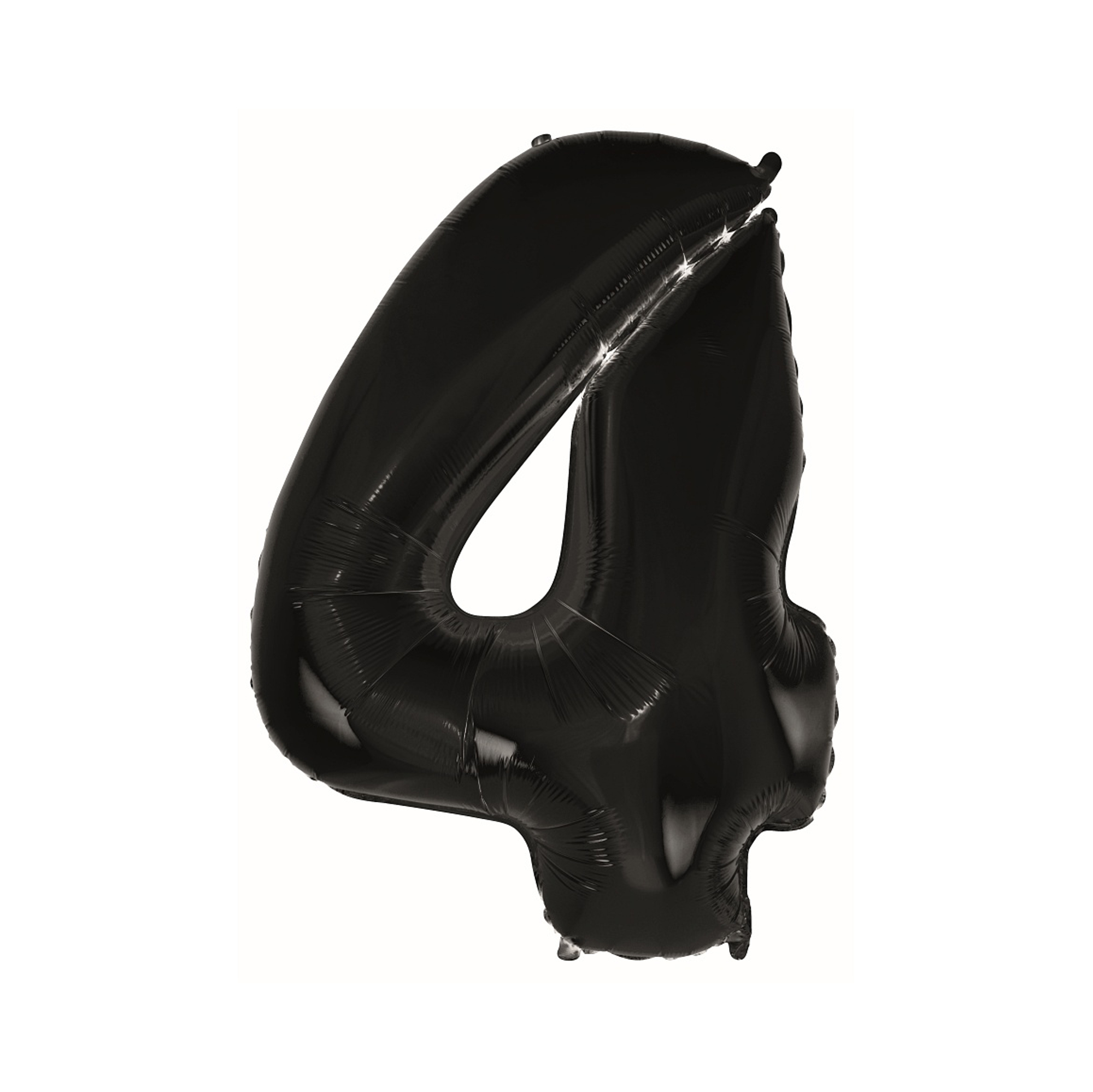 Balónek fóliový 92 cm černý číslo 4 Albi
