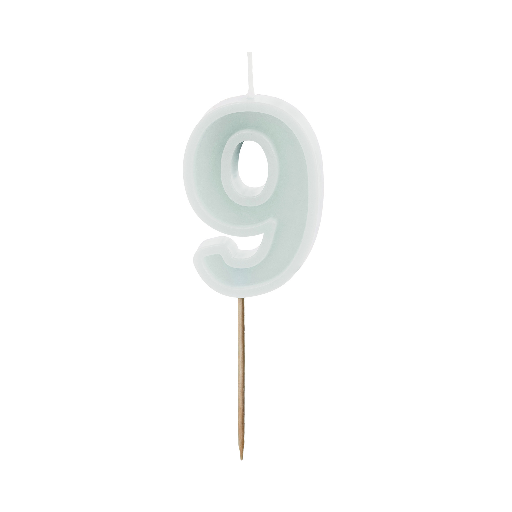 Svíčka dortová mentolová číslo 9 Albi