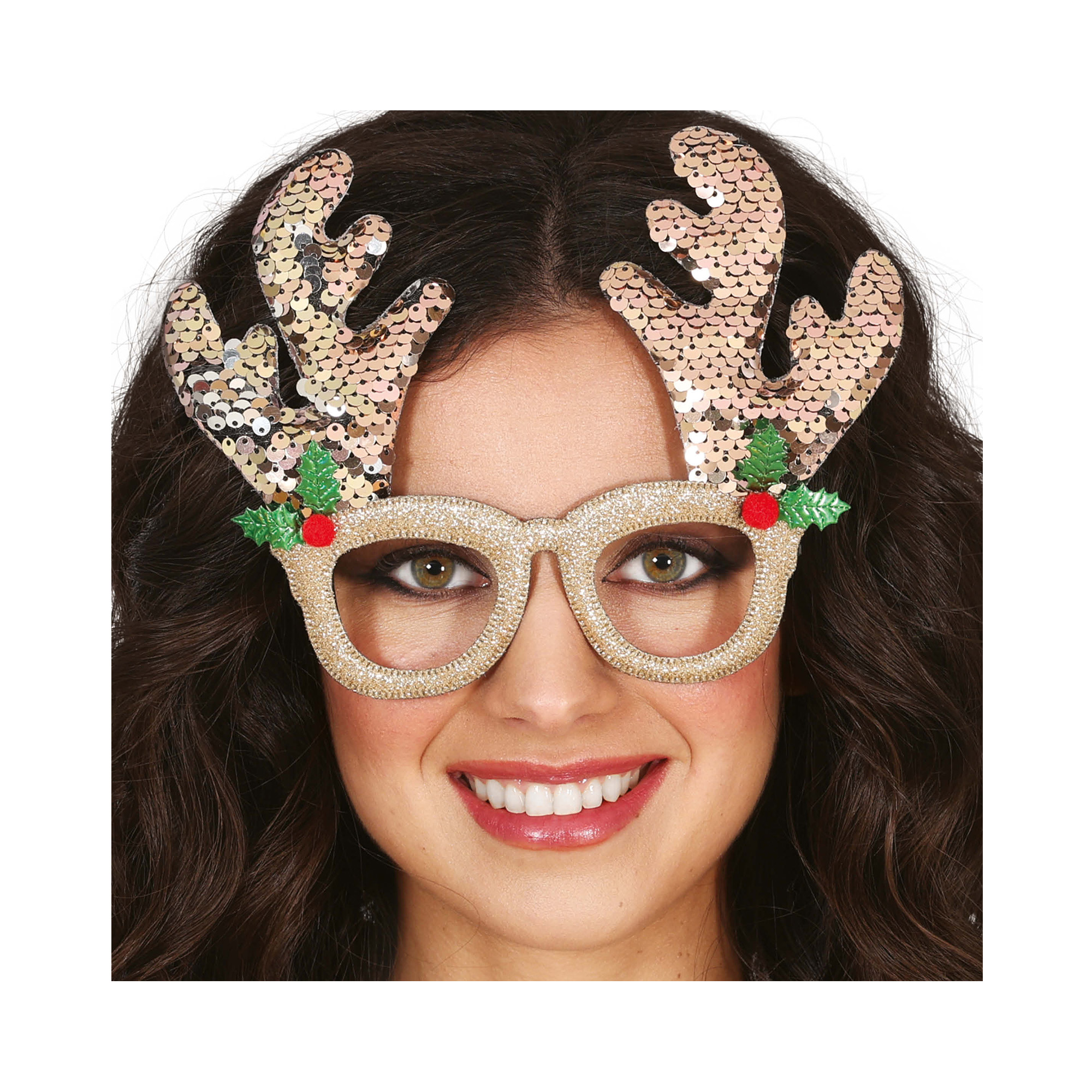 Brýle sobí parohy zlaté Albi