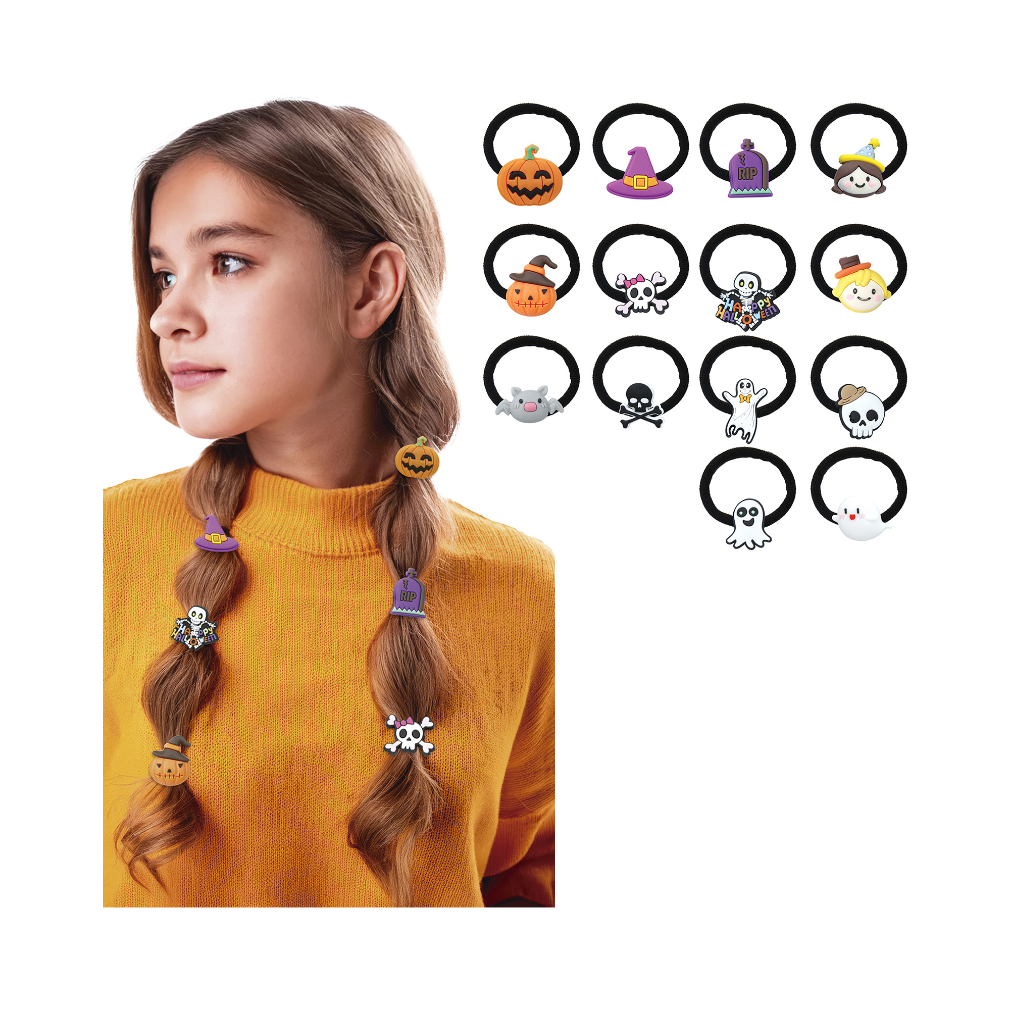 Gumičky do vlasů Halloween 14 ks Albi