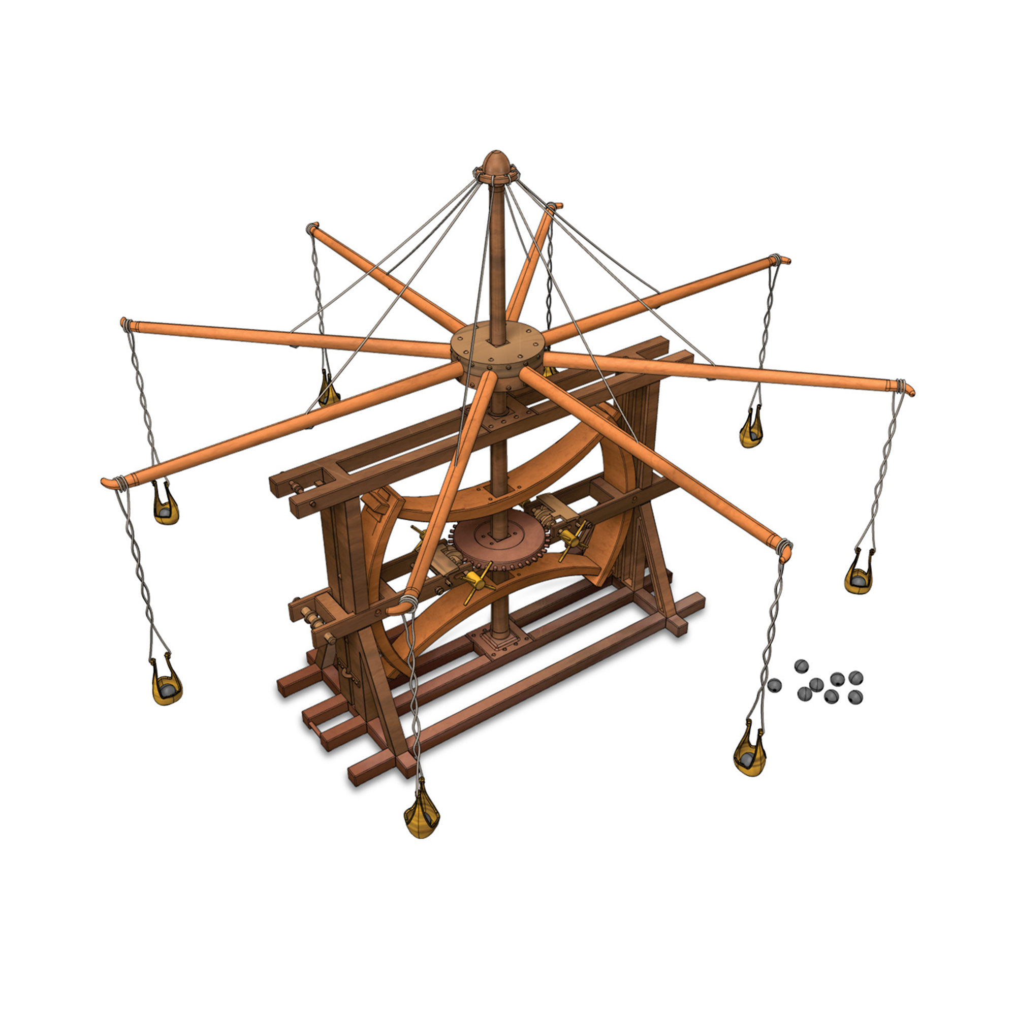 Stavebnice Leonardo Da Vinci – Víceramenný prak Albi