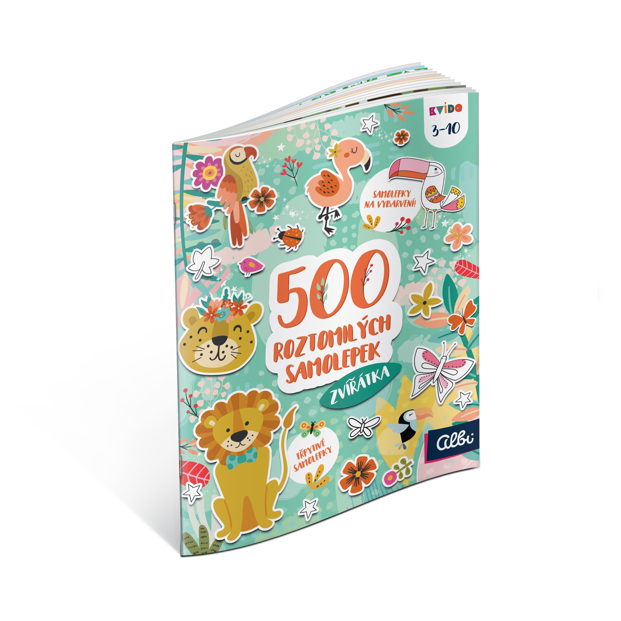 Levně 500 roztomilých samolepek: Zvířátka - Kvído