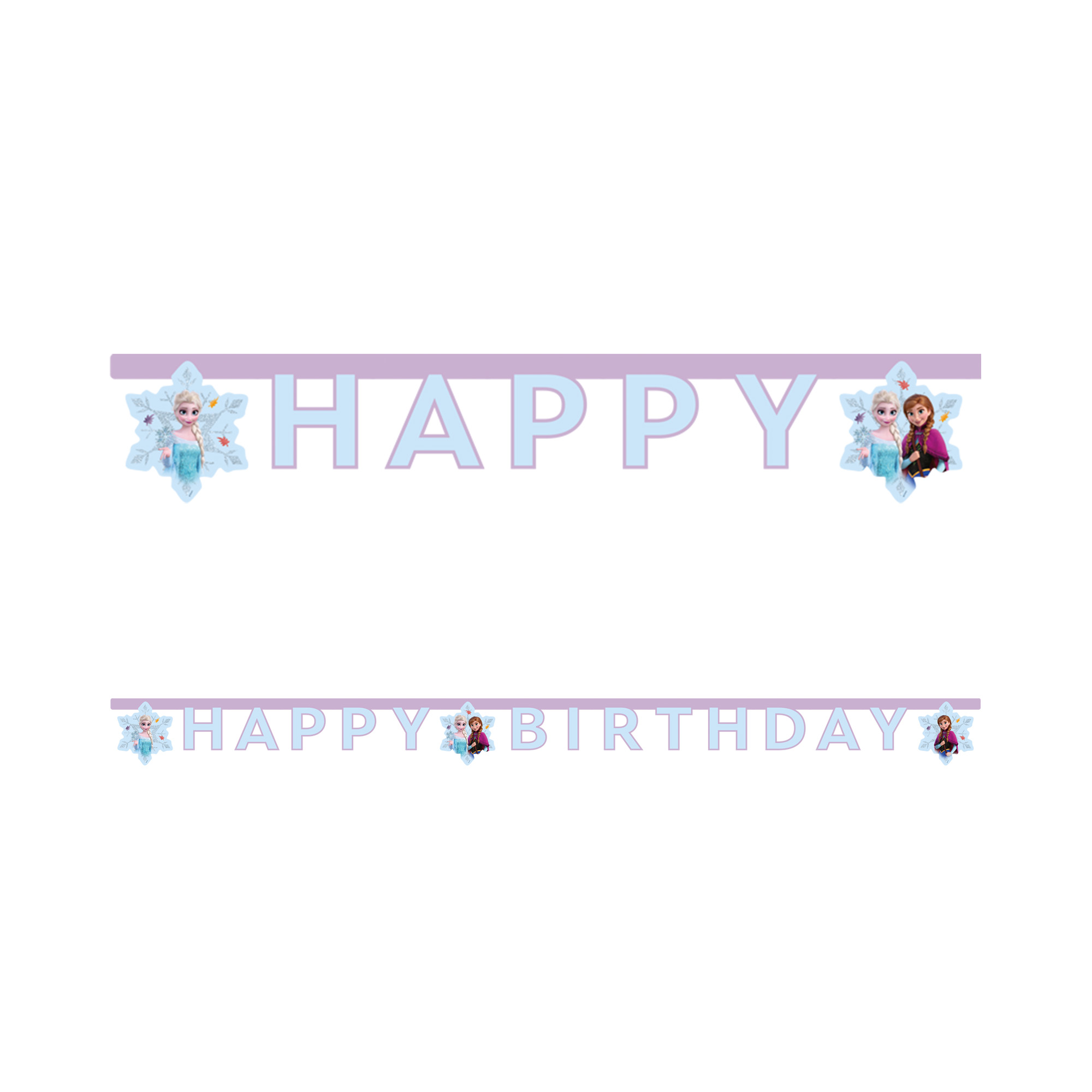 Banner Happy Birthday Ledové království Elsa a Anna Albi